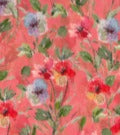 Watercolour floral lawn - rose -sold in 50cm increments
