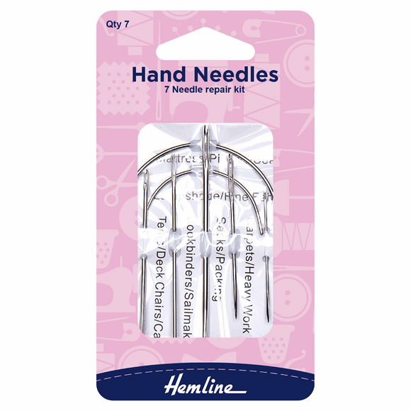 Hand needles 7 needle repair kit