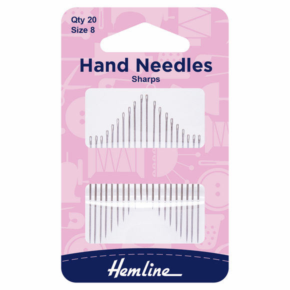 Hand needles sharps size 8